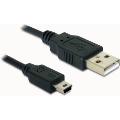 Delock kábel USB 2.0 A-samec > USB mini-B 5-pin samec pravouhlý, 0,7m