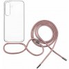 Kryt na mobil FIXED Pure Neck s ružovou šnúrkou na krk pre Samsung Galaxy S24 (FIXPUN-1256-PI)
