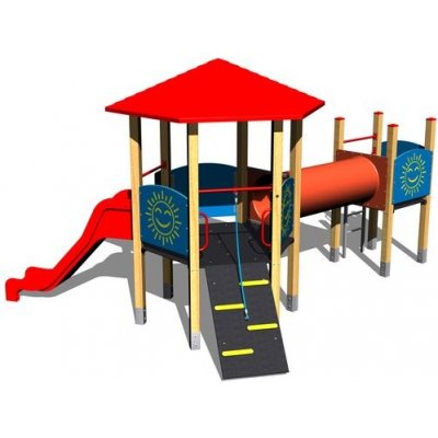 Playground System dvojvežová zostava so šmýkačkou 6U220D