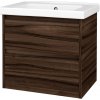 Dreja Skrinka pod umývadlo BONO SZZ2 65 (umyvadlo Harmonia) - D06 Orech / Úchytka T33 - čierna mat / D06 Orech