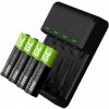 Green Cell Sada nabíječky VitalCharger a 4x dobíjecí baterie AA 2000mAh Ni-MH GRSETGC01