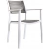 Kondela Stohovateľná stolička, biela/sivá, HERTA