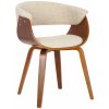 Design-Shop Bruce látka drevené nohy orech Krémová