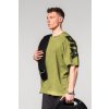 Nebbia Washed-off oversized tričko Lifting club 368 zelené
