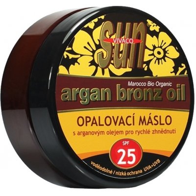 VIVACO SUN Argan Oil opaľovacie maslo SPF 25 s argánovým olejom pre rýchle zhnednutie 200ml
