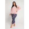 Dámske pyžamo TARO Vivian 3013 3/4 2XL-3XL ružová XXL