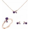 Eppi Cluster kolekcia šperkov s ametystmi a drahokamami Halli C46164