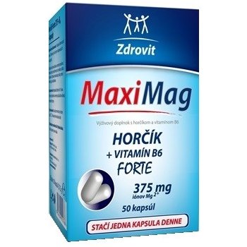 MaxiMag Hořčík 375 mg+B6 50 toboliek