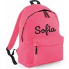 BagBase ruksak s menom Base - väčší - žiarivo ružová