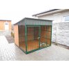 KvalitneVoliere Voliéra pre psa 2 x 2 m Kombinácia stien: Plné steny (ľavá polovičná)