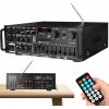 INTEGROVANÝ BLUETOOTH ZOSILŇOVAČ 2000 W HIFI STEREO RÁDIO FM