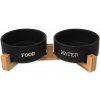 Set Dog Fantasy misky keramické so stojanom čierne 2x 13x5,5cm, 400ml