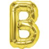 Party Zlatý fóliový balón písmeno B 40 cm