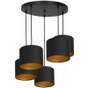 Luminex | Luster na lanku ARDEN 5xE27/60W/230V čierna/zlatá | LU3495