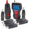 XtendLan LAN Cable Tester TLCD88 s LCD, koax, Cat3/Cat5E/Cat6, UTP/STP, USB, PoE, ping, sonda, 8x protismyčka