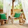 Eurofirany Záhradná nepremokavá obliečka na vankúšik GARDEN zelená Polyester 45x45 cm