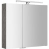 Sapho - MIRRÓ galérka s LED osvetlením, 80x70x16cm, dub strieborný