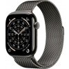 Apple Watch Series 11 Cellular 42 mm Bridlicový sivý titán s bridlicovo sivým milánskym ťahom MF8U4WF/A