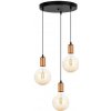 Belis | Luster na lanku MIROS 3xE27/60W/230V guľatý čierna/medená | BE0751
