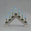 KONSTSMIDE Adventní svícen 2262-210 dřevěný bílý 7x34V 0,2W LED Filament modrý