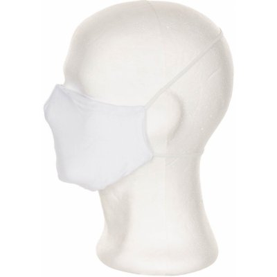 MFH ochranné rúško na tvár pre dospelých - BIELA (Biele ochranné dvojvrstvové bavlnené rúško vyrobené za účelom zamedzenia prenosu COVID-19)