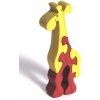 Žirafa zvieratá z afriky drevené detské skladacie puzzle | drevené hračky
