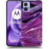 Picasee silikónový prehľadný obal pre Motorola Edge 30 Neo - Purple glitter