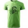 Gravel Bike - kostra - Klasické pánske tričko vyššej gramáže - XS ( Trávová zelená )