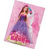 Carbotex Detská deka Barbie a Kúzelný Jednorožec 130x170 cm