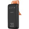 AppleMix Externá batéria / powerbanka DUDAO - odpojiteľný kábel - USB-A / USB-C / Micro USB / Lightning - 20000 mAh - čierna