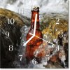 Nástenné sklenené hodiny Pivo 30x30 cm