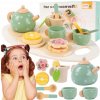 Drevená čajová súprava click4TOYS, 15 dielov, farebná, 3 roky+