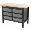 AHProfi Dílenský ponk s dřevěnou pracovní deskou, 6 zásuvek - TSK5406-LS