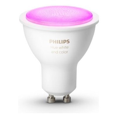 Philips HUE LED žiarovka, 5,7 W, 350 lm, teplá – studená biela, RGB, GU10 PHLEDH8719514339880