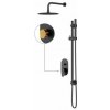 Cersanit Inverto - podomietková sprchová sada, čierna-zlatá, S952-006