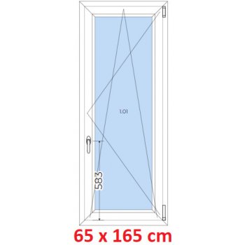 Soft Plastové okno 65x165 cm, otváravé a sklopné