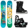Gravity Ace detský snowboard + Gravity Cosmo viazanie + Gravity Micro Lite Atop topánky - 118 cm + XS (EU 28-31)