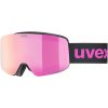 Lyžiarske okuliare Uvex Pwdr FM Black Matt DL/Pink Clear uni