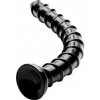 Hosed 18 Inch 2″ Swirl Hose čierne análne dildo s prísavkou a skrutkovitou textúrou 47 x 5 cm