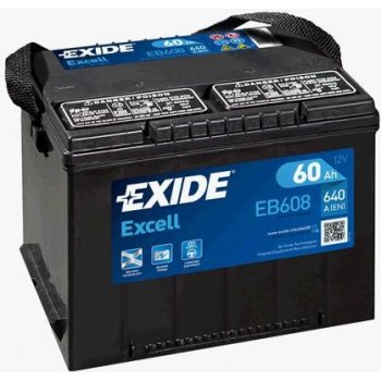 Exide Excell 12V 60Ah 640A EB608