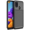 Púzdro FOCUS CARBON CASE pre SAMSUNG GALAXY A21s (A217F) - čierne