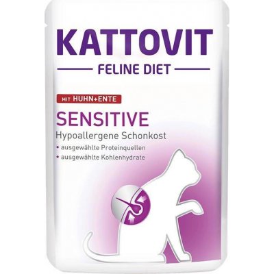 KATTOVIT Feline Diet Sensitive kuracie s kačacím 85 g