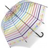 UNITED COLORS OF BENETTON Benetton dáždnik Dlhý automatický Domeshape Transparent Stripes 85cm/85cm