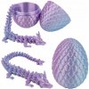 Kryštálový 3D kĺbový pohyblivý tlačový drak v súprave JAJO PURPLEBLUE