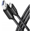 Axagon BUCM3-AM10AB USB-C USB-A, USB 3.2 Gen 1, 3A, ALU, 1m, černý