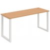 Pracovný stôl UNI O, 160x75,5x60 cm, buk/biela