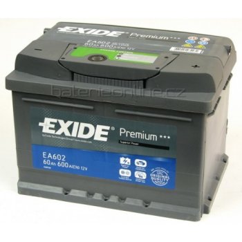 Exide Premium 12V 60Ah 600A EA602