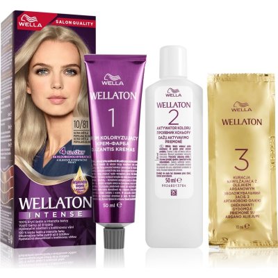 Wella Wellaton Intense permanentná farba na vlasy s arganovým olejom odtieň 10/81 Ultra Light Ash Blond 1 ks