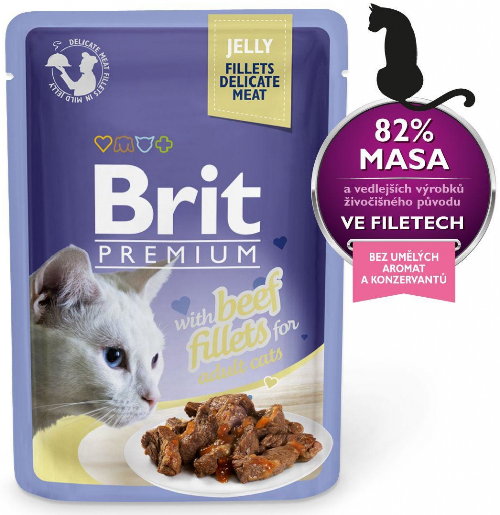 BRIT cat FILLETS želé Pstruh 24 x 85 g