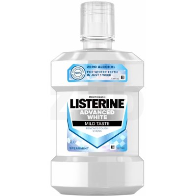 Listerine Advanced White ústna voda s bieliacim účinkom príchuť Clean Mint  (Multi-Action Mouthwash) 1000 ml od 7,79 € - Heureka.sk